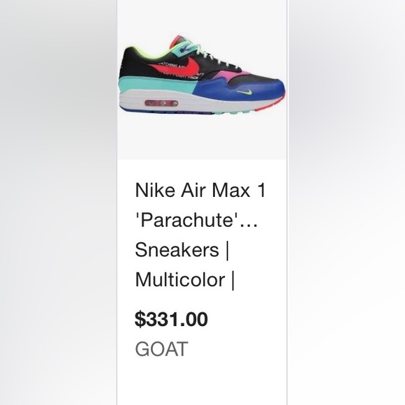 SOLD Host pick Nike Air Max 1 Parachute Sneakers Men's 9.5 - Picture 3 of 15